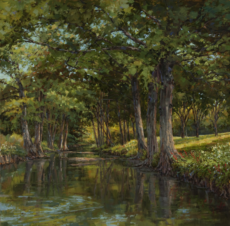 Canopy of Quiet  30 x 30 Oil - (commission)
